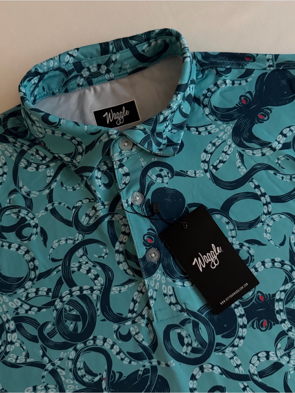 Waggle Whats Kraken Polo Men M Seattle Sea Monster Scandinavia Folk Tentacles